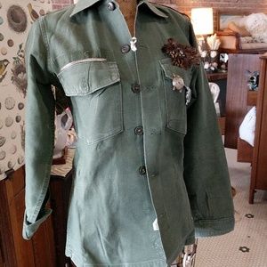 Green utility jacket vintage